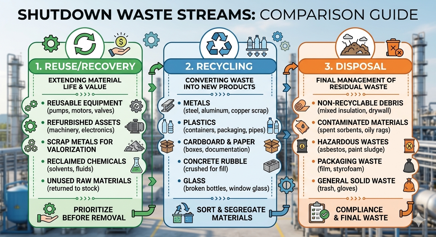 National Waste Associates: Intelligent National Waste Services Management. Reuse and Recycle Your Waste | Managing Manufacturing Shutdowns and Changeovers Shutdown waste streams