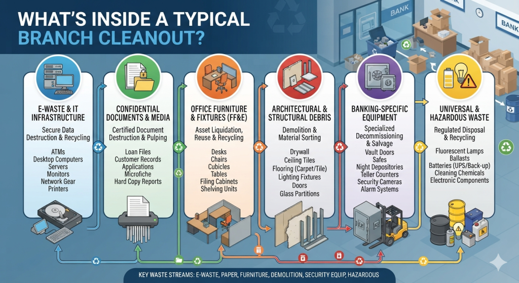 National Waste Associates: Intelligent National Waste Services Management. Reuse and Recycle Your Waste | The Challenge of Office Cleanouts During Branch Consolidations National Waste Associates: Intelligent National Waste Services Management. Reuse and Recycle Your Waste | The Challenge of Office Cleanouts During Branch Consolidations